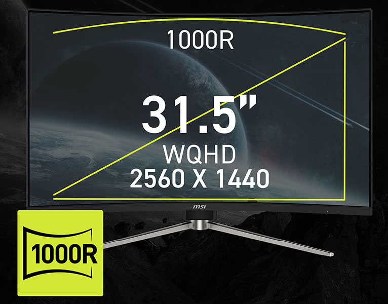 MSI MAG 325CQRXF E2 Rapid VA QHD Gaming Monitor