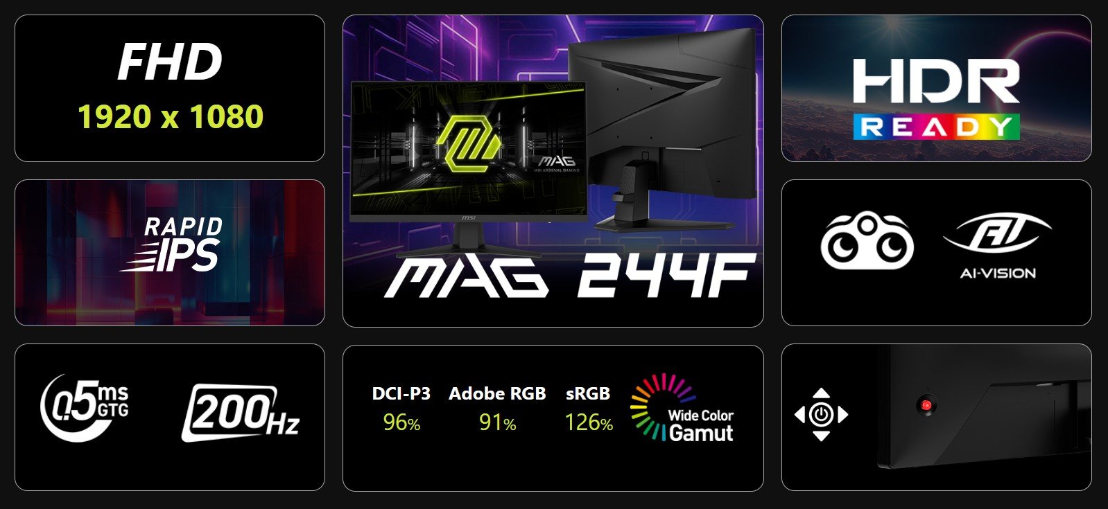 MSI MAG 244F FHD Gaming Monitor
