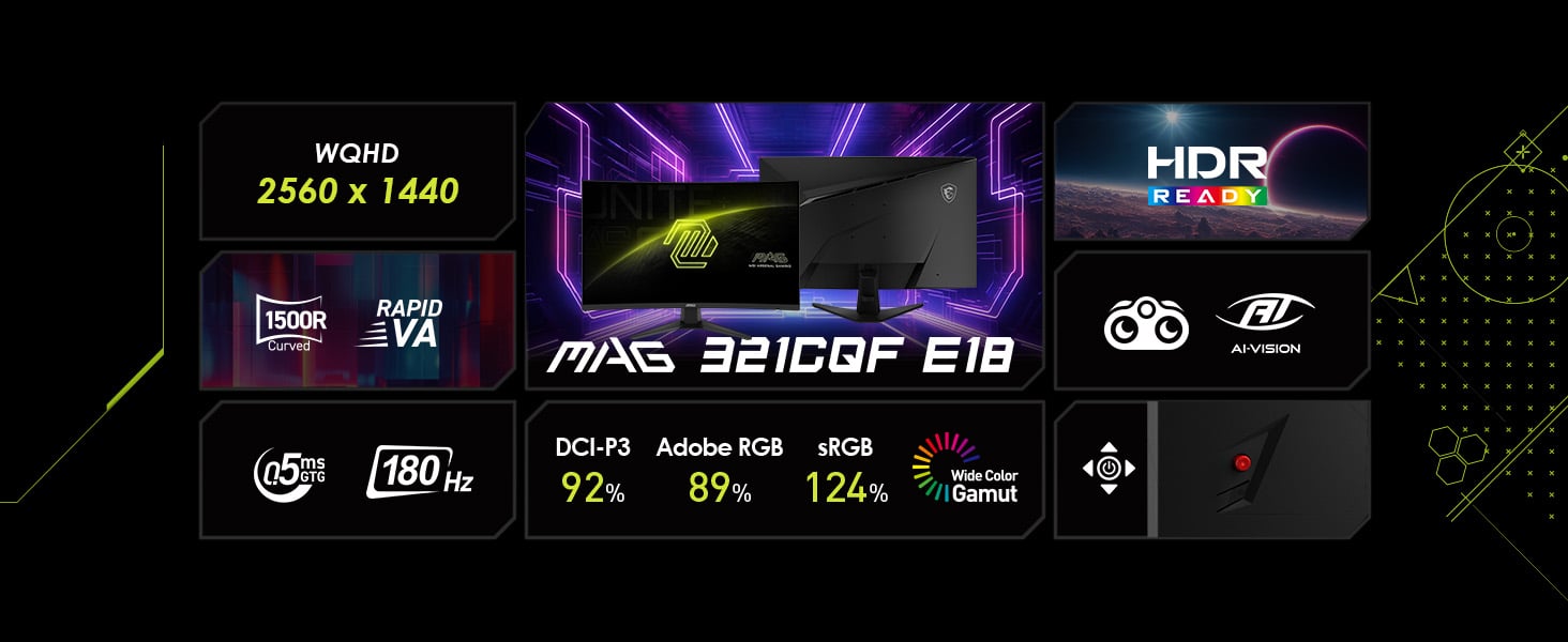 MSI MAG 321CQF E18 Gaming Monitor