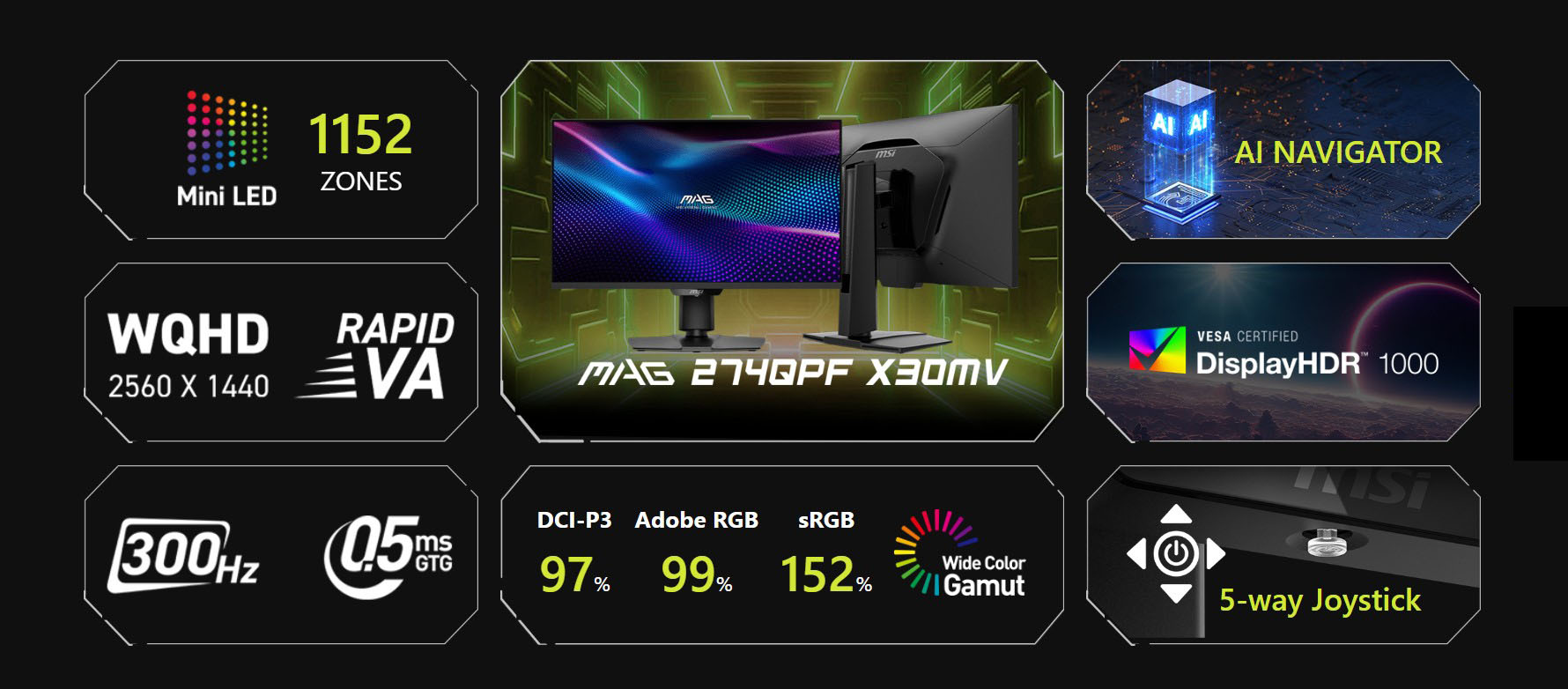 MSI MAG 274QPF X30MV Gaming Monitor