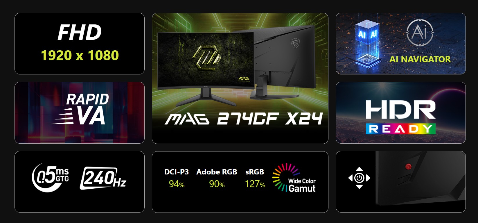 MSI MAG 274CF X24 Gaming Monitor