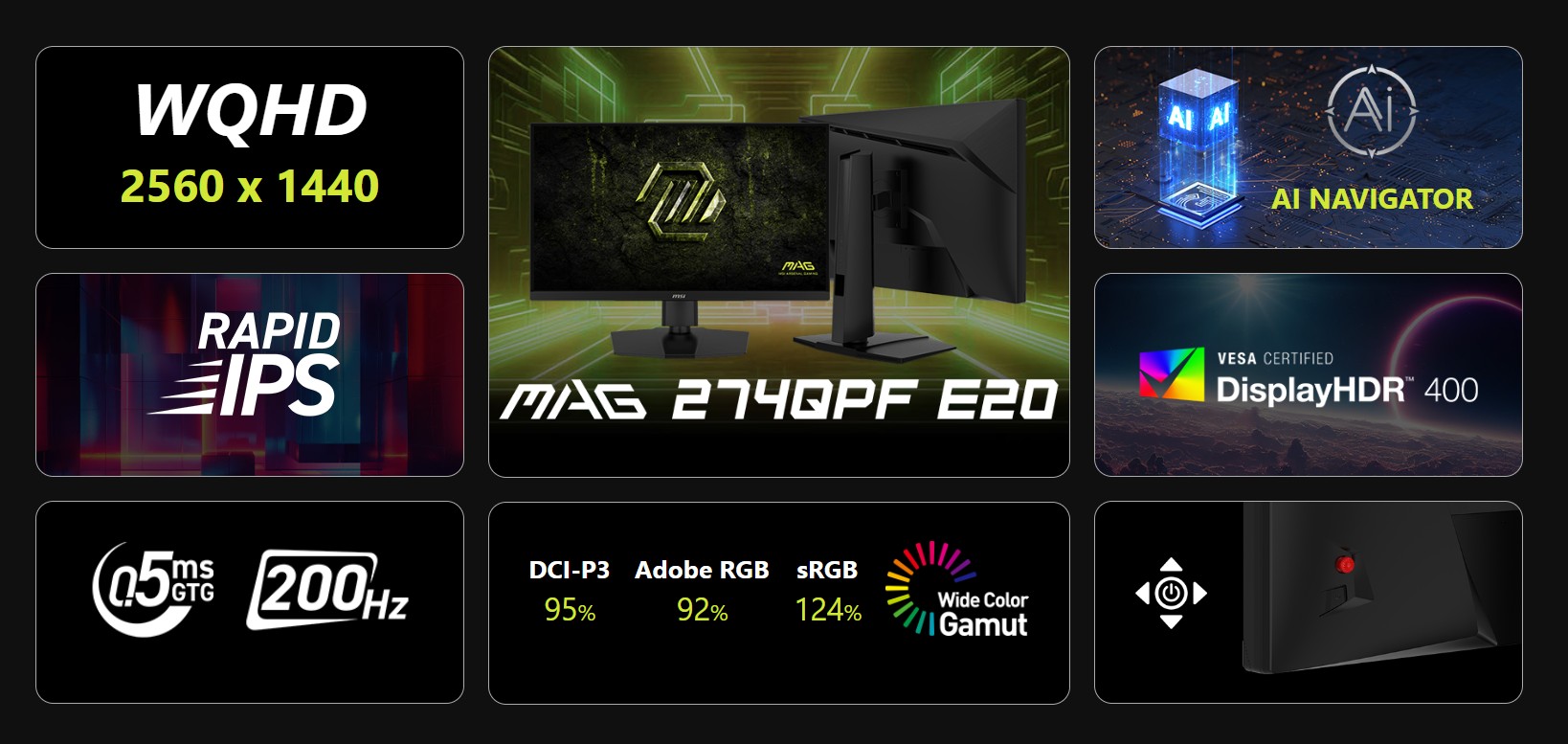 MSI MAG 274QPF E20 Gaming Monitor