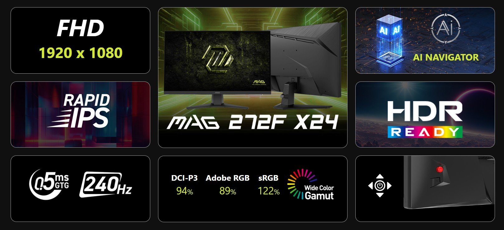 MSI MAG 272F X24 Gaming Monitor