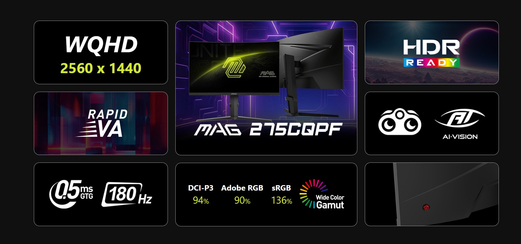 MSI MAG 275CQPF Gaming Monitor