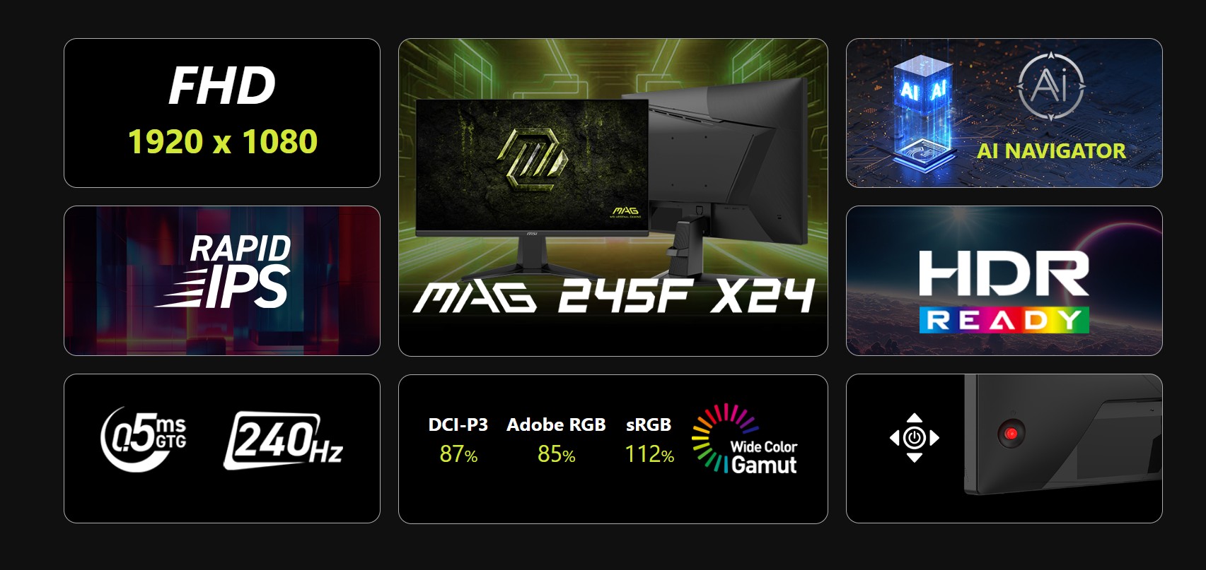 MSI MAG 245F X24 Gaming Monitor