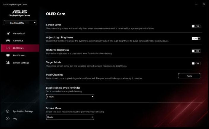 ASUS ROG Strix OLED XG27ACDNG QD-OLED QHD Gaming Monitor