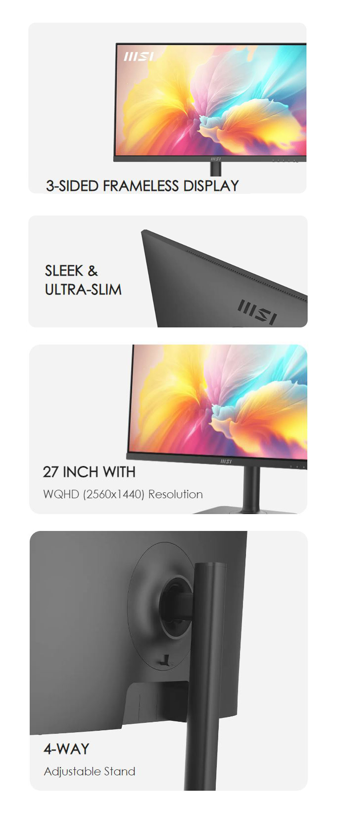 MSI Modern MD272QXP Gaming Monitor