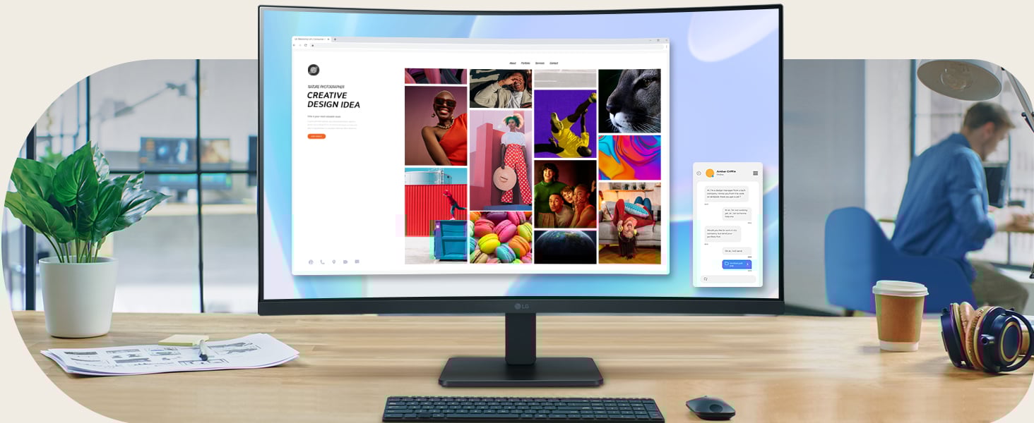 LG 32MR50C-B 32-inch FHD Curved Monitor