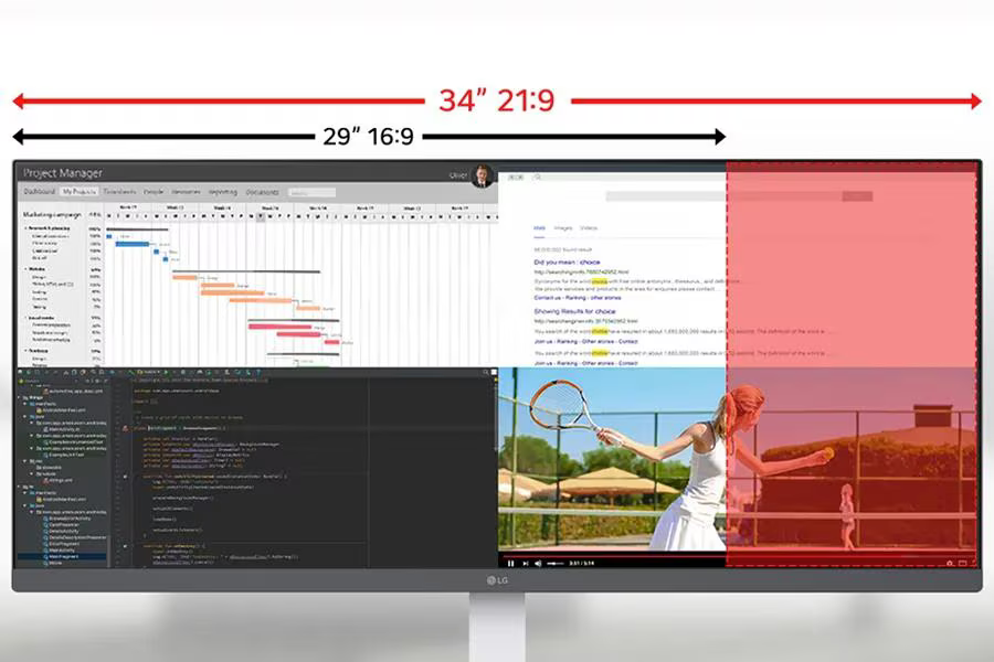 LG 34U530A-W Computer Monitor