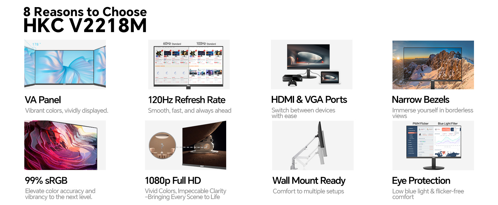 HKC V2218M Full HD 1080p Monitor