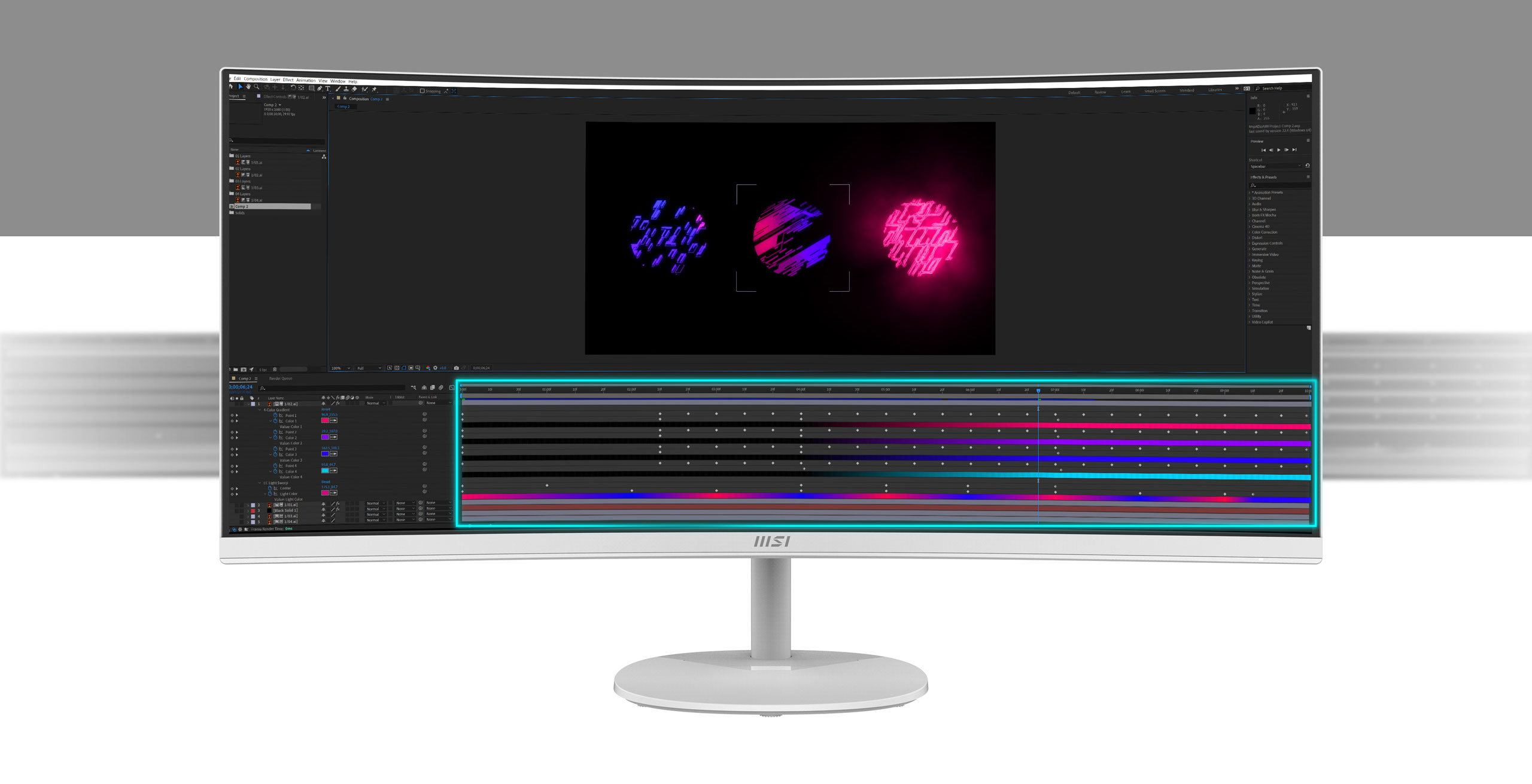 MSI Pro MP341CQW Curved monitor