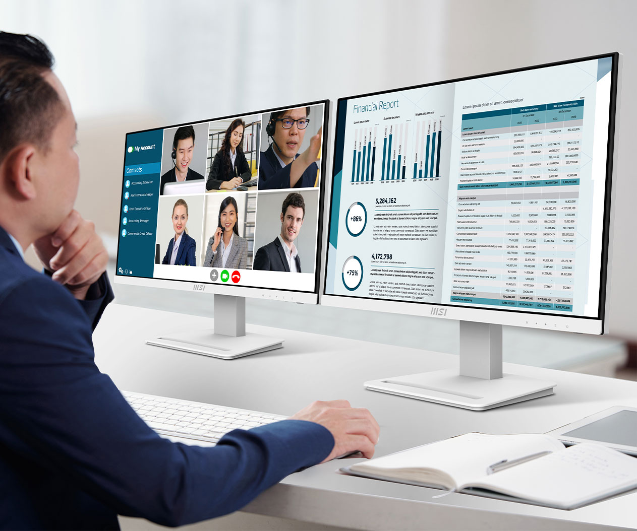 MSI PRO MP243XW BUSINESS PRODUCTIVITY MONITOR