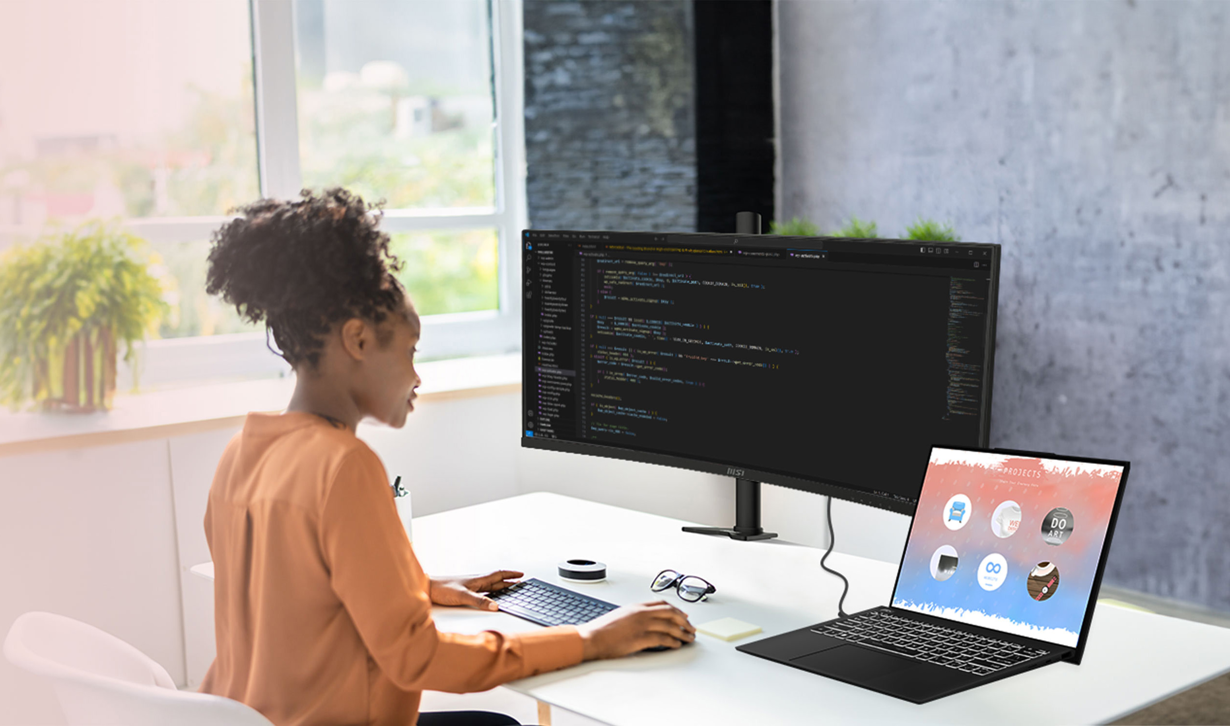 MSI Curved Modern MD342CQP VA UWQHD Monitor