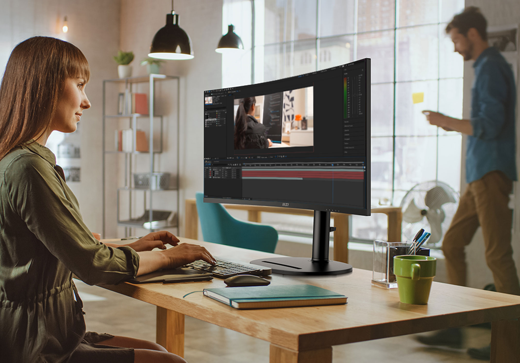 MSI Curved Modern MD342CQP VA UWQHD Monitor