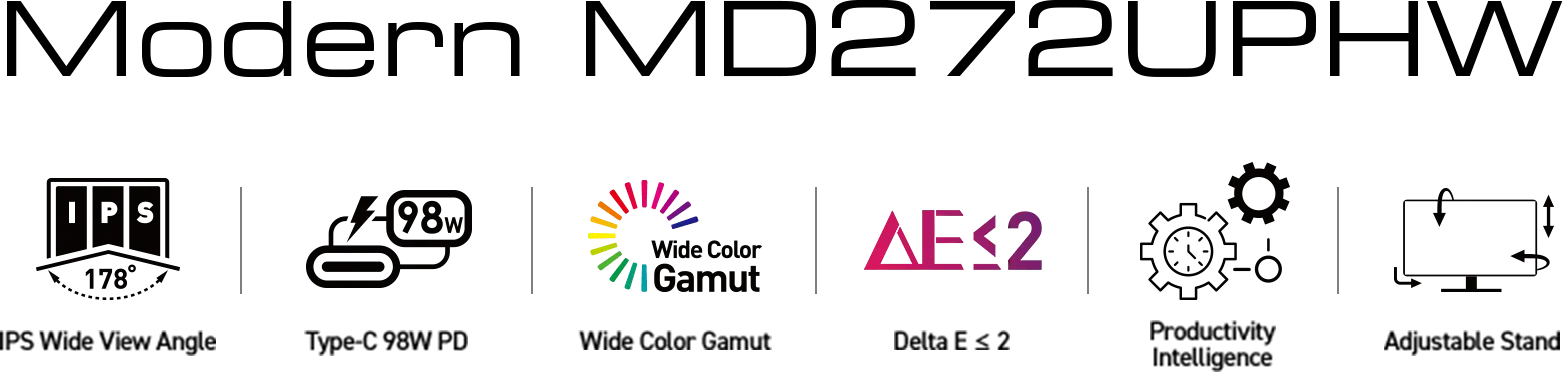 MSI Modern MD27UPHW Computer Monitor