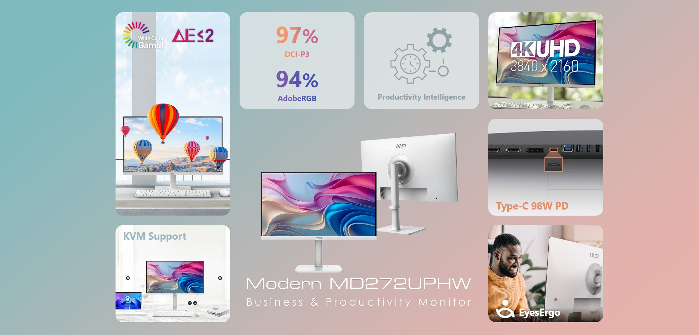 MSI Modern MD27UPHW Computer Monitor