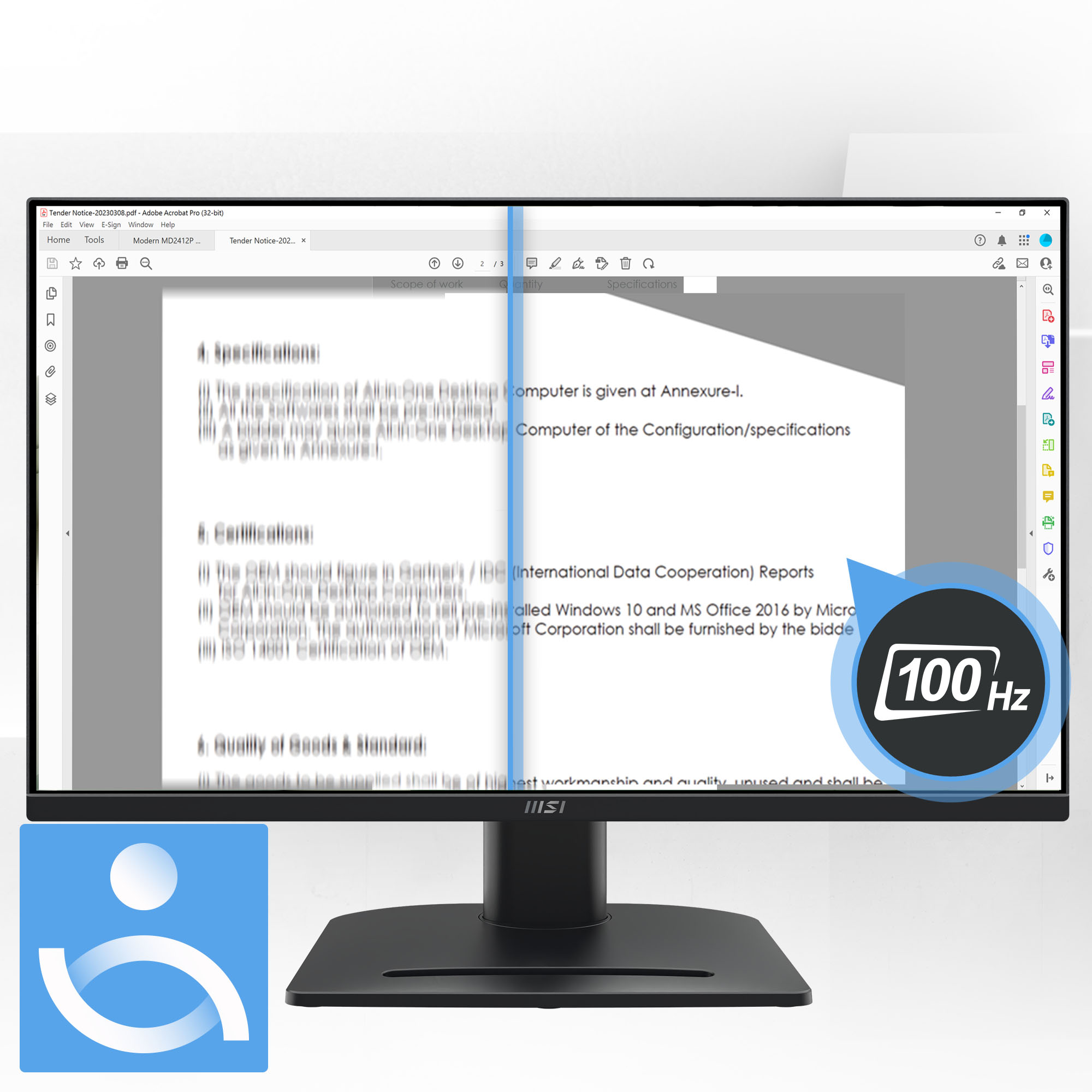 MSI PRO MP275QPG Monitor