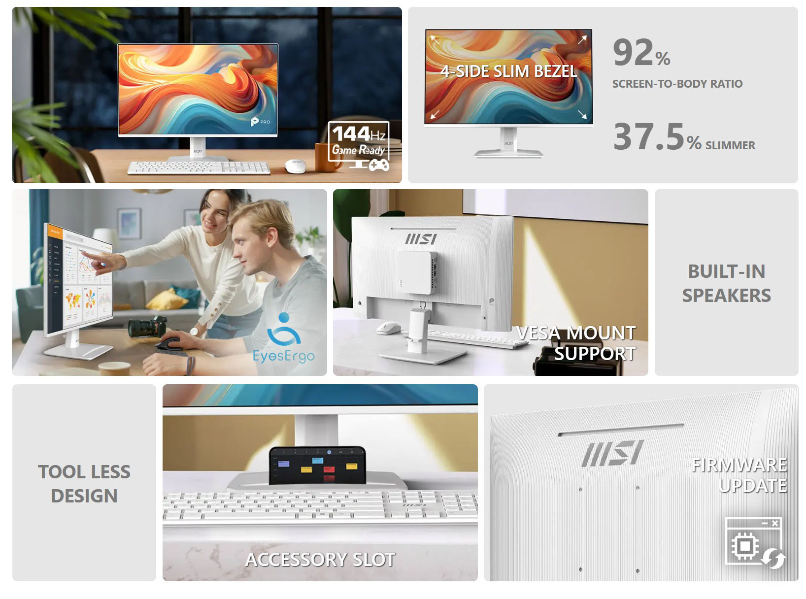 MSI PRO MP243W E14 Business Productivity Monitor