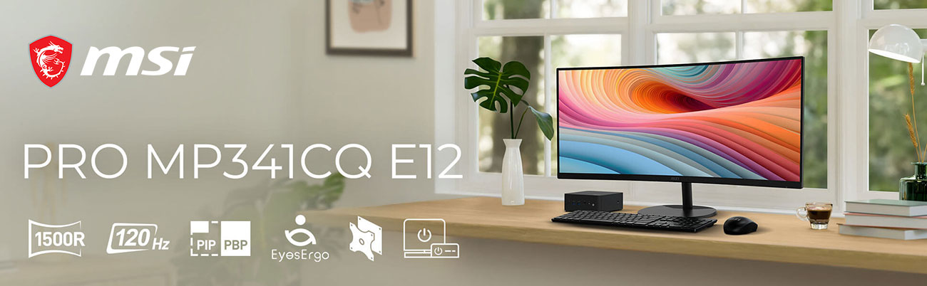 MSI PRO MP341CQ E12 Curved Computer Monitor 