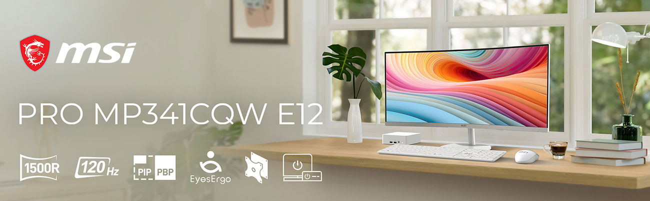 MSI PRO MP341CQW E12 Curved Computer Monitor
