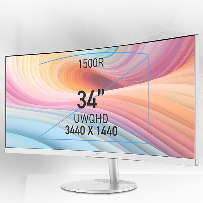 MSI PRO MP341CQW E12 Curved Computer Monitor