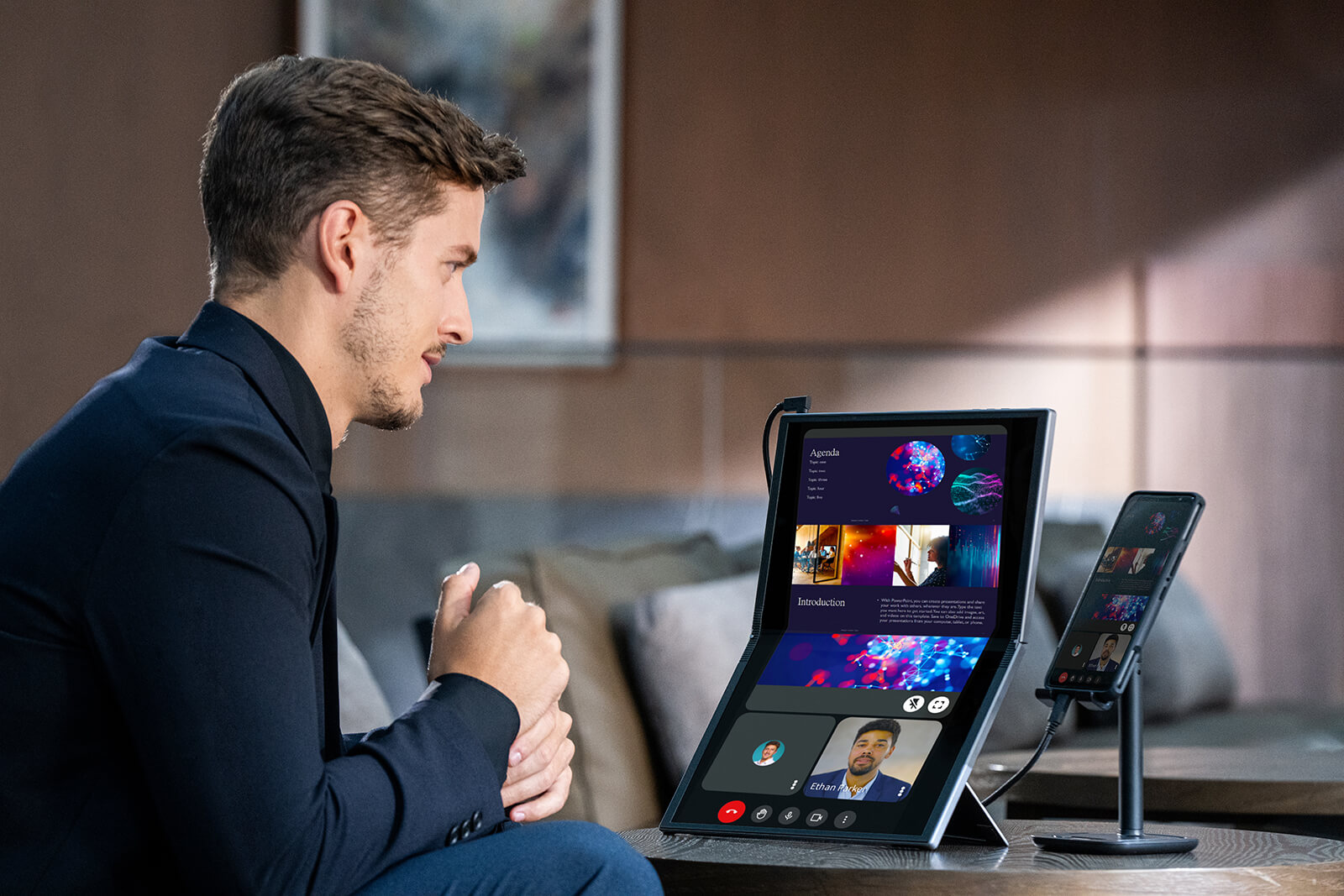 ASUS ZenScreen Fold OLED MQ17QH Portable Monitor
