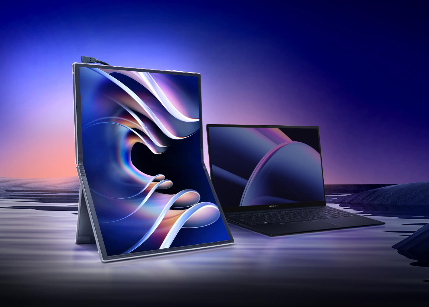 ASUS ZenScreen Fold OLED MQ17QH Portable Monitor