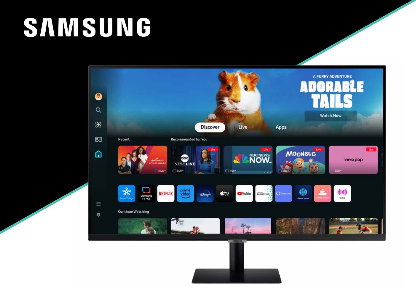 SAMSUNG Smart Monitor M5 (M50D) FHD with Streaming TV and Speakers