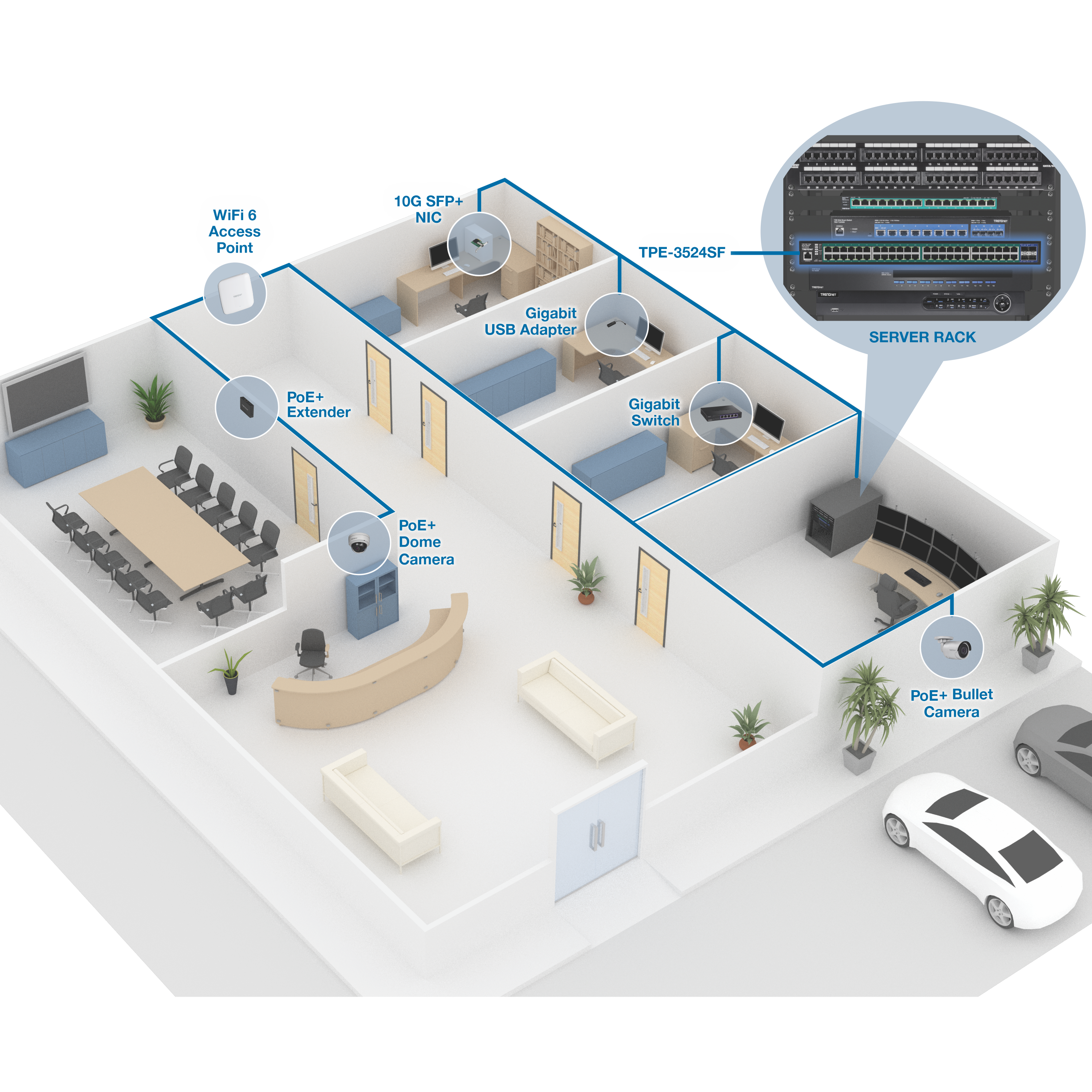 TRENDnet TPE-3524SF Smart PoE+ Switch