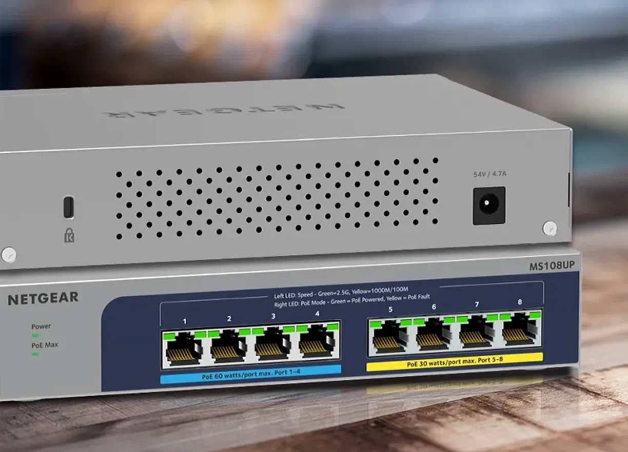 Netgear 8-Port Multi-Gigabit (2.5G) Ultra60 PoE++ Ethernet Plus Unmanaged Switch