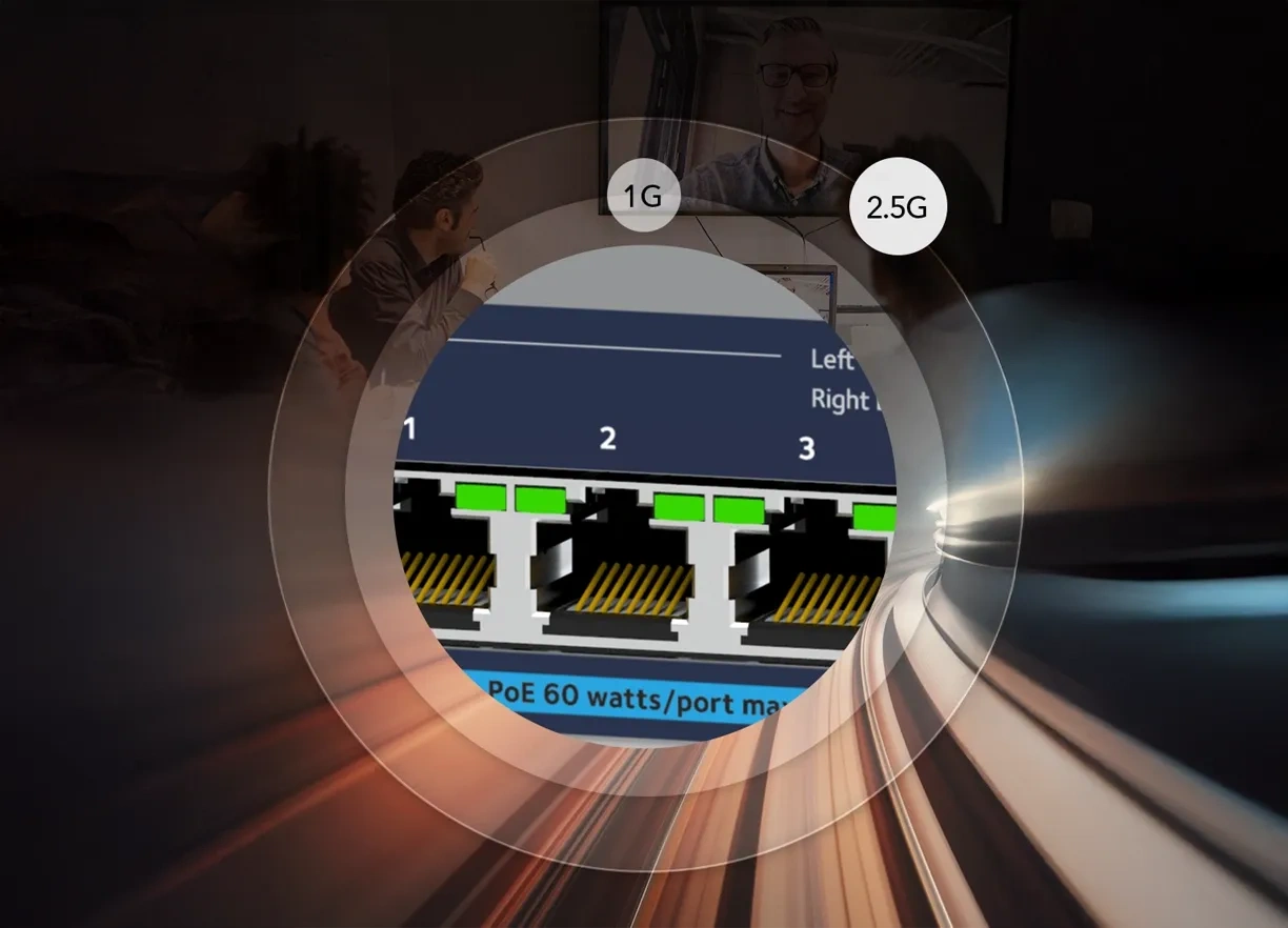 Netgear 8-Port Multi-Gigabit (2.5G) Ultra60 PoE++ Ethernet Plus Unmanaged Switch