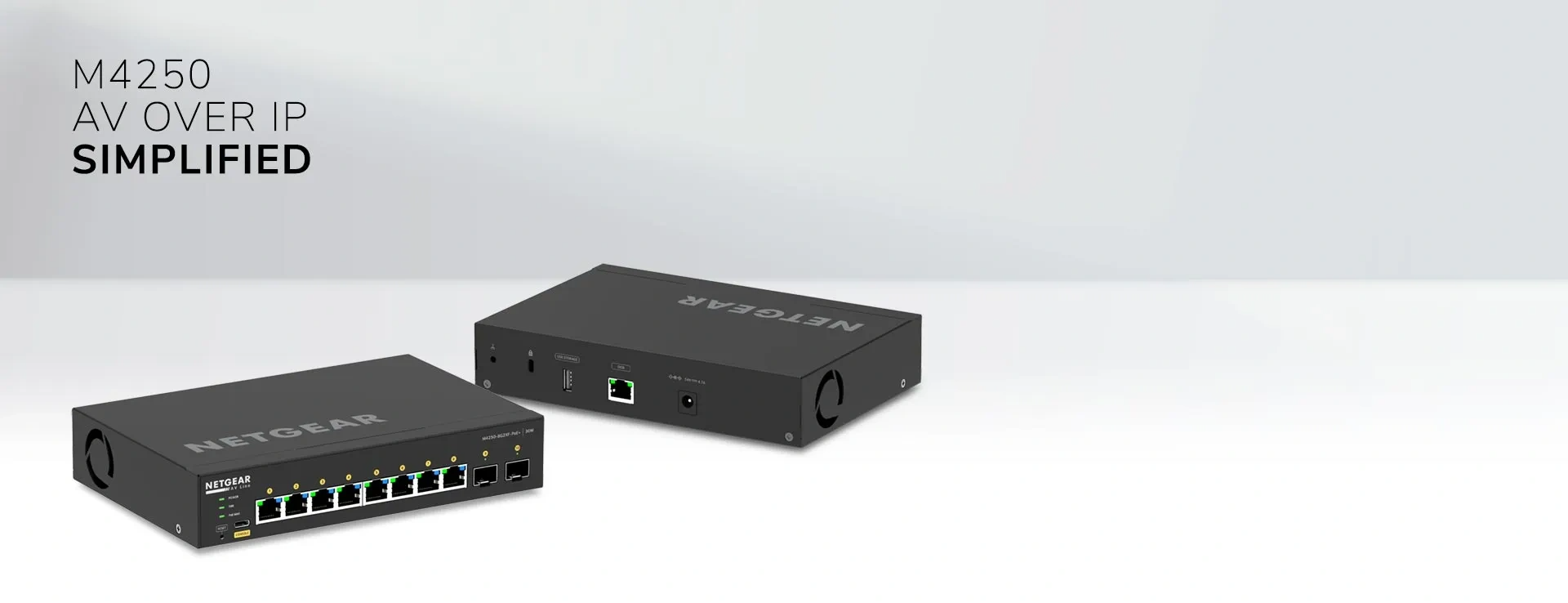 Netgear AV Line M4250-9G1F-PoE+ 8x1G PoE+ 110W 1x1G and 1xSFP Managed Switch