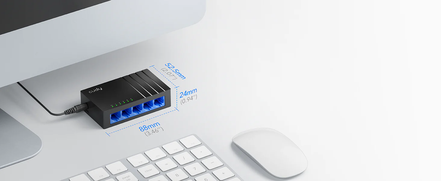 Cudy GS105D 5 Port Gigabit Ethernet Network Desktop Switch and Ethernet Splitter