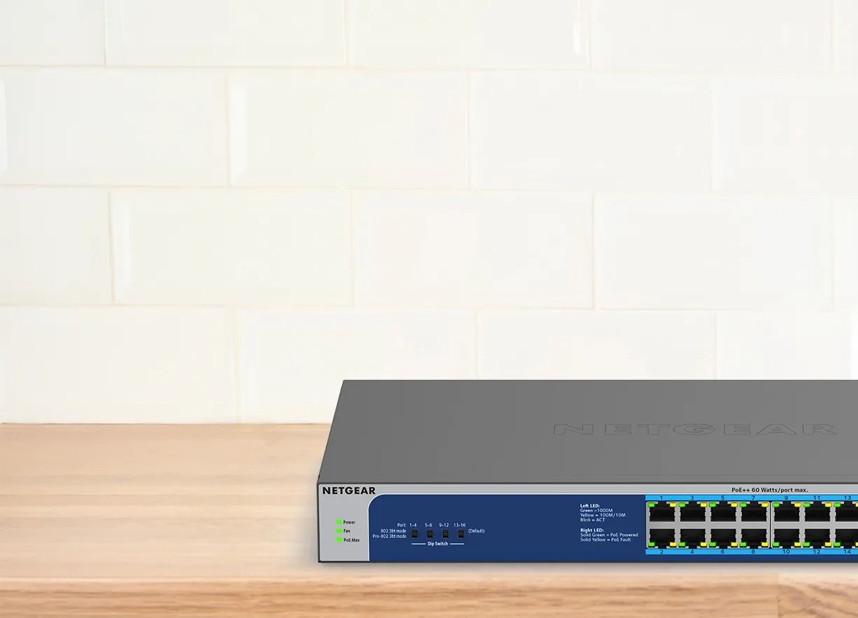 Netgear GS524UP 24-Port Gigabit Ethernet High-Power PoE+ Unmanaged Switch