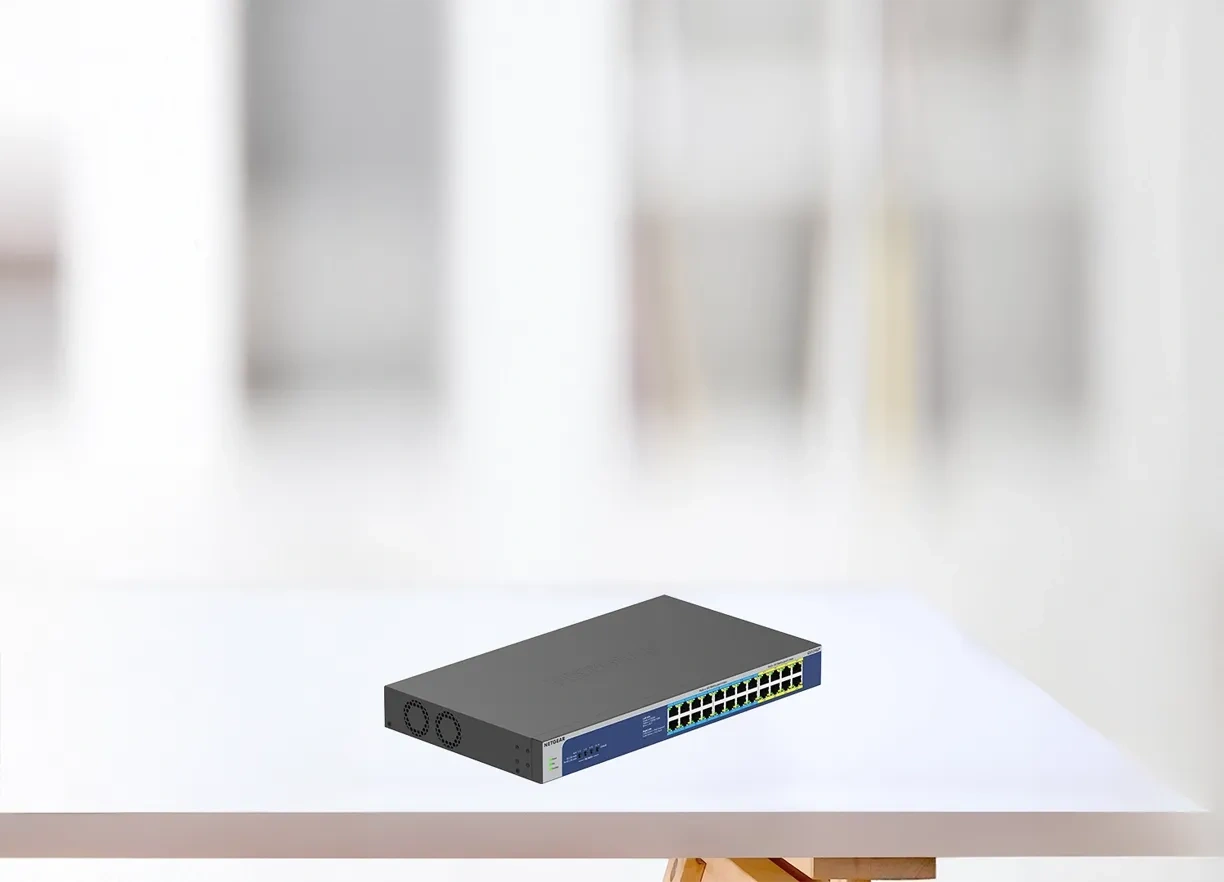 Netgear GS524UP 24-Port Gigabit Ethernet High-Power PoE+ Unmanaged Switch