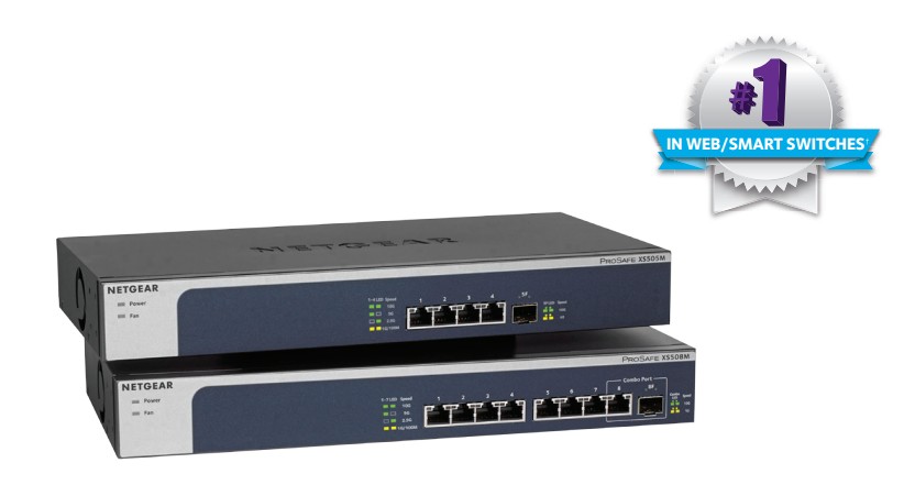 Netgear XS505M 5-Port 5-Speed 10-Gigabit/Multi-Gigabit Unmanaged Switch