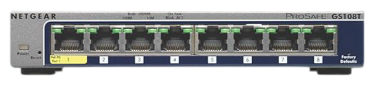 Netgear ProSafe GS108T 8-Port Gigabit Ethernet Smart Switch