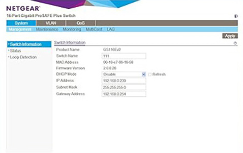 Netgear ProSafe GS108T 8-Port Gigabit Ethernet Smart Switch