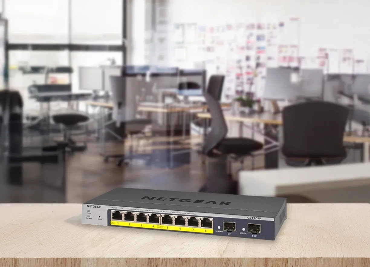 Netgear ProSafe GS110TP 8-Port Gigabit PoE+ Ethernet Smart Switch