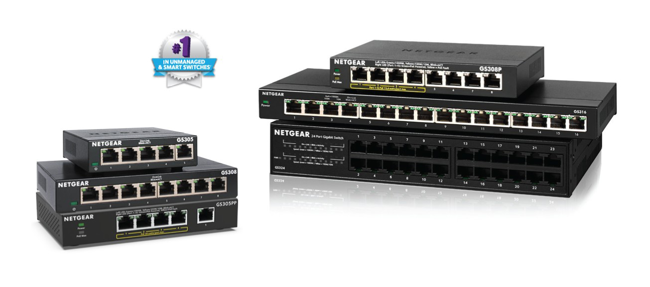Netgear GS305 5-Port Gigabit Ethernet SOHO Unmanaged Essentials Switch