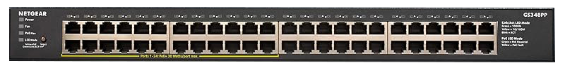 Netgear GS348PP 48-Port Gigabit Ethernet Unmanaged PoE+ Essentials Switch