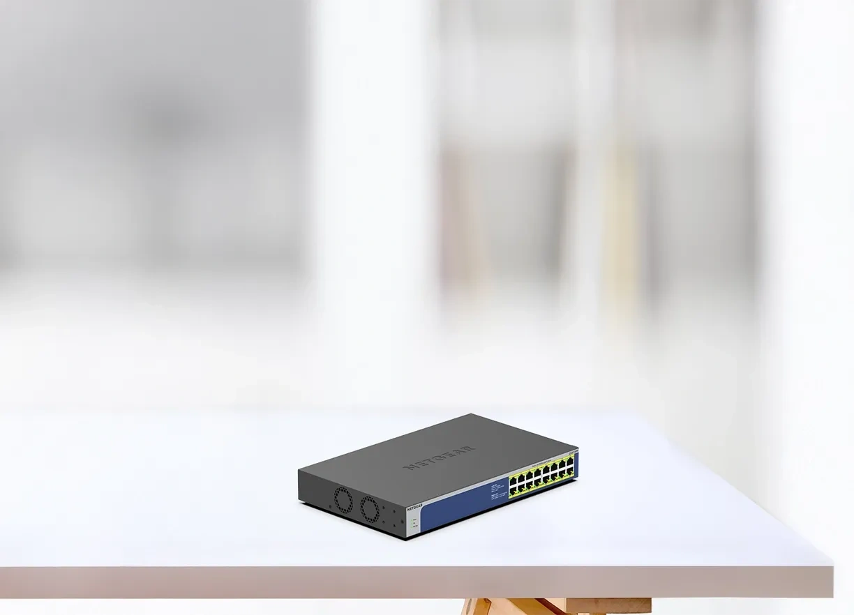 Netgear GS516PP 16-Port Gigabit Ethernet High-Power PoE+ Unmanaged Switch