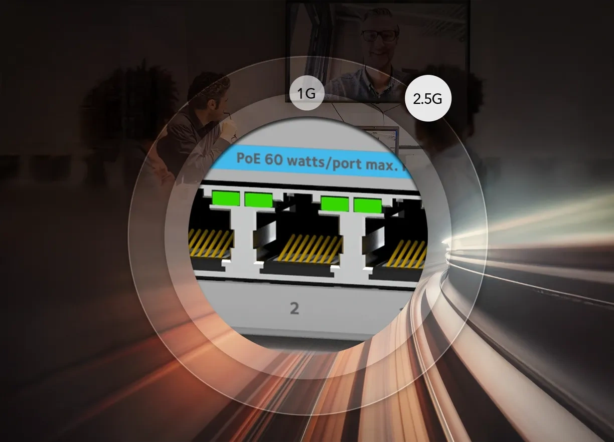 Netgear MS108EUP 8-port Multi-Gigabit (2.5G) Ethernet Ultra 60 PoE++ Easy Smart Managed Switch