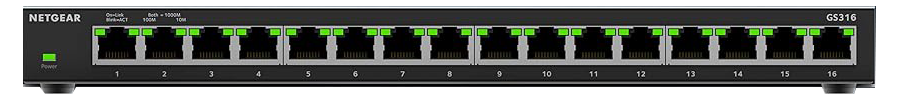 Netgear GS316 16-Port Gigabit Ethernet Unmanaged Essentials Switch