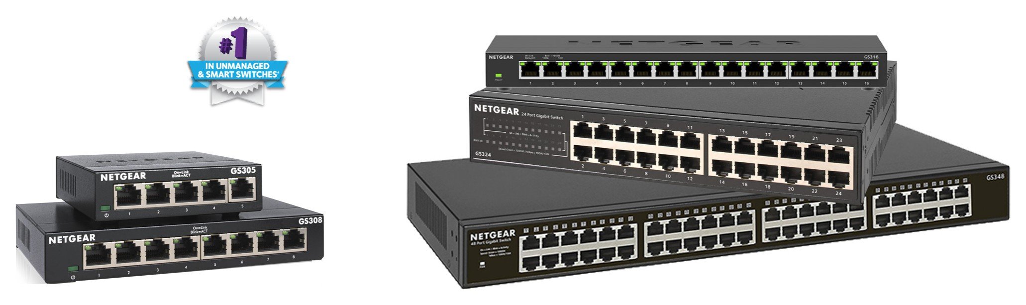 Netgear GS316 16-Port Gigabit Ethernet Unmanaged Essentials Switch