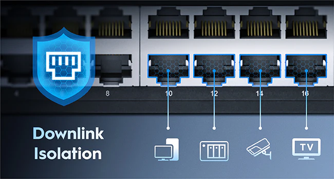 CCudy 24-Port Gigabit Unmanaged Switch GS1024