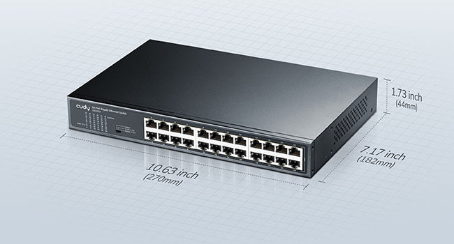 CCudy 24-Port Gigabit Unmanaged Switch GS1024