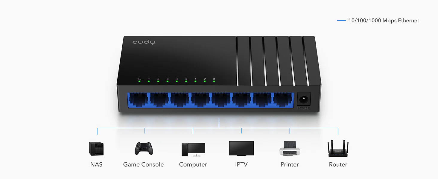 Cudy 8-Port Gigabit Unmanaged Switch GS108D