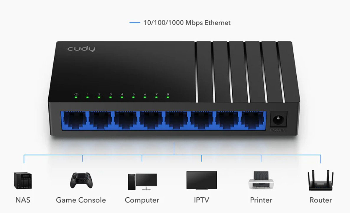Cudy 8-Port Gigabit Unmanaged Switch GS108D