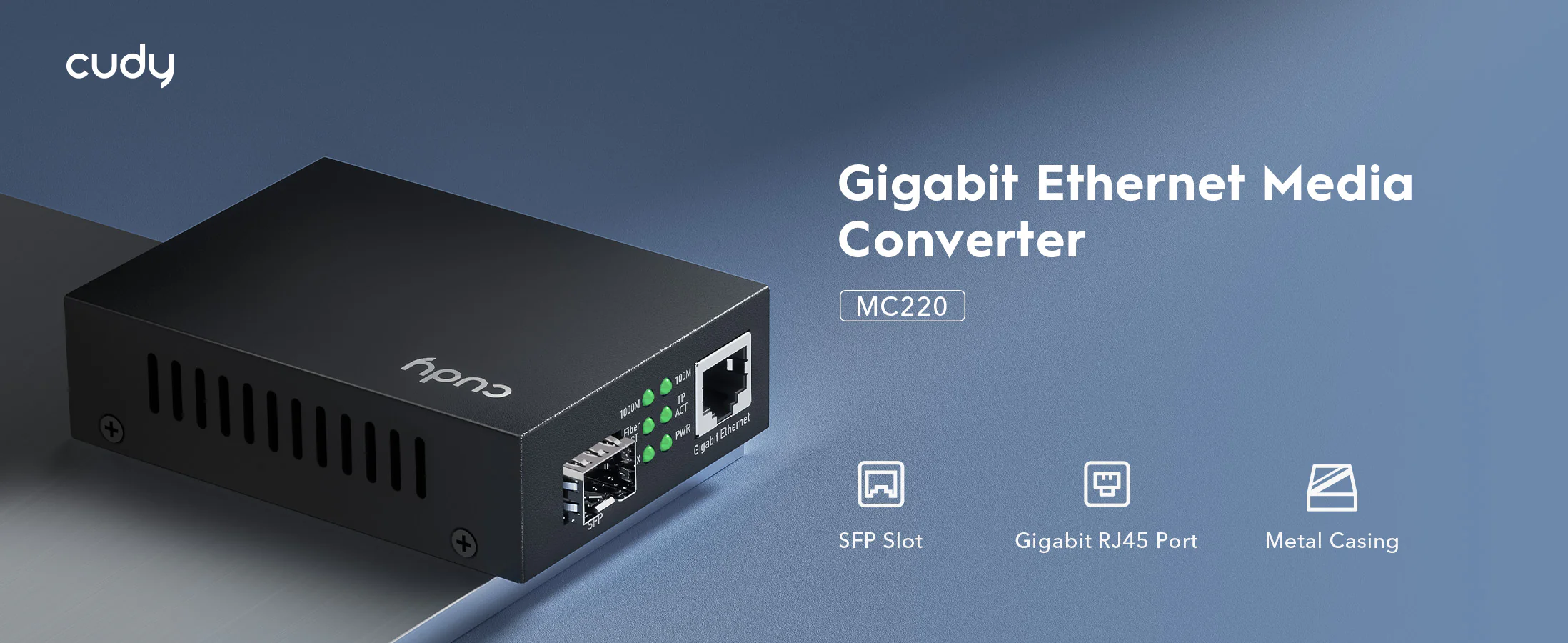 Cudy Gigabit Ethernet Media Converter MC220